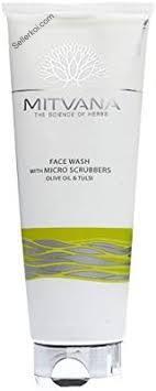 Mitvana Face Wash With Micro Scrubbers Olive Oil & Tulsi (100ml)